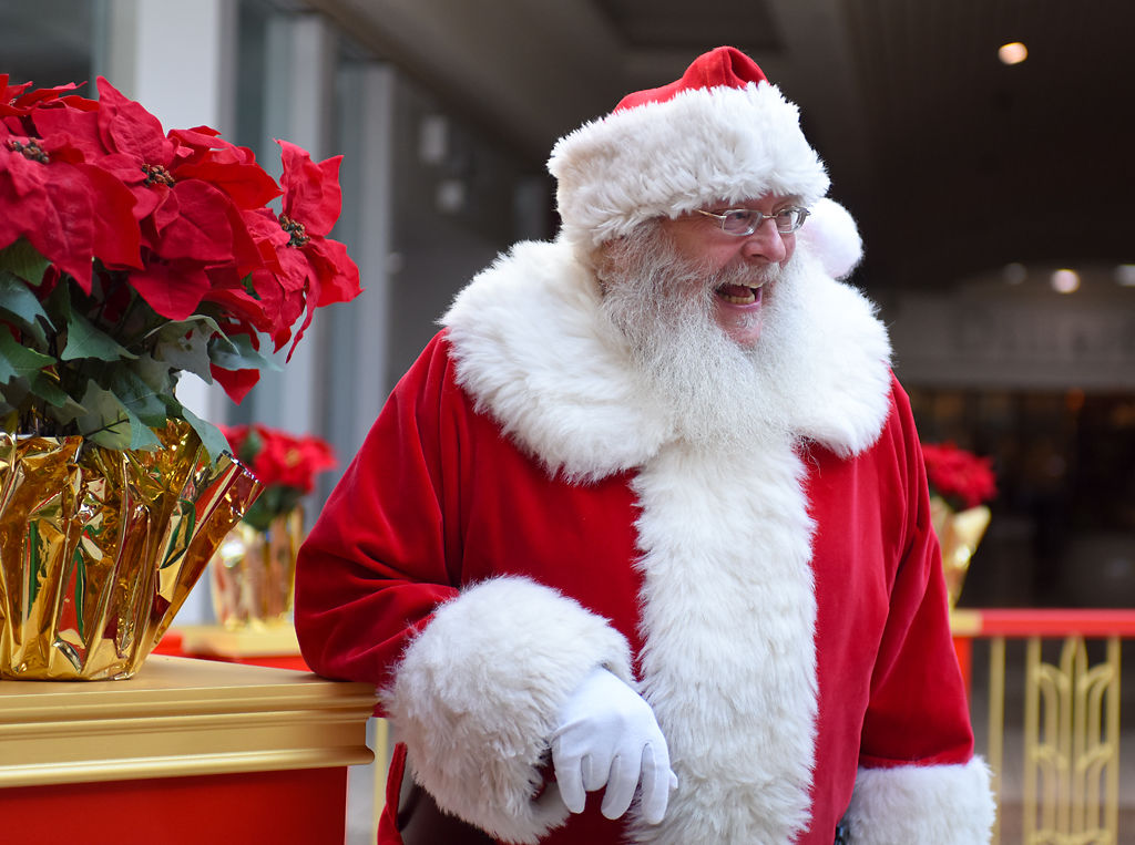 Santa Claus takes a break